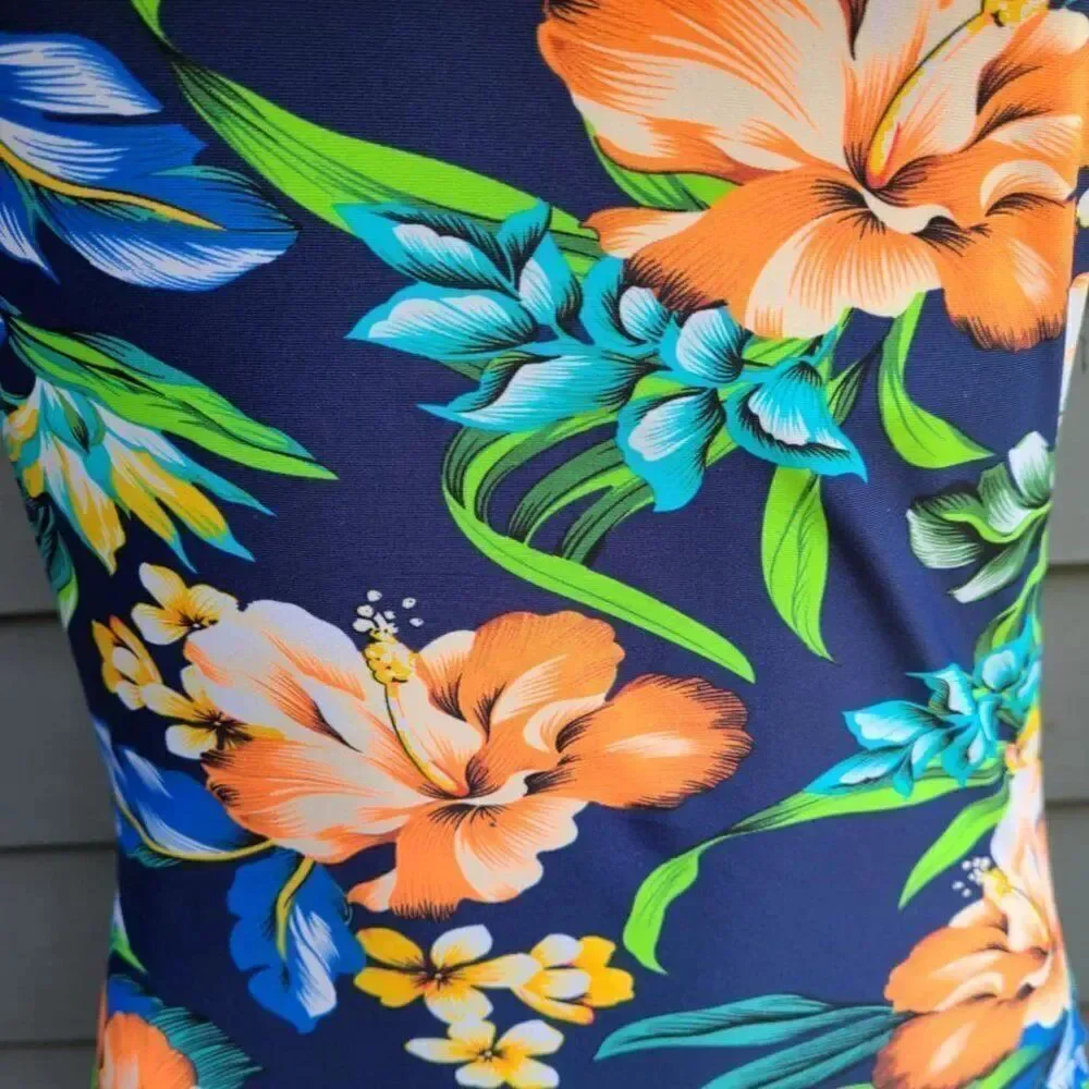 Kalawalk Girls Floral Pattern Swim One Piece size 14